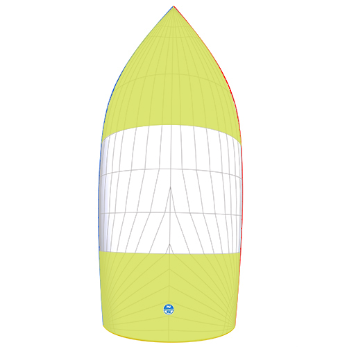Fluorescent Yellow Flag Downwind Racing Symmetric